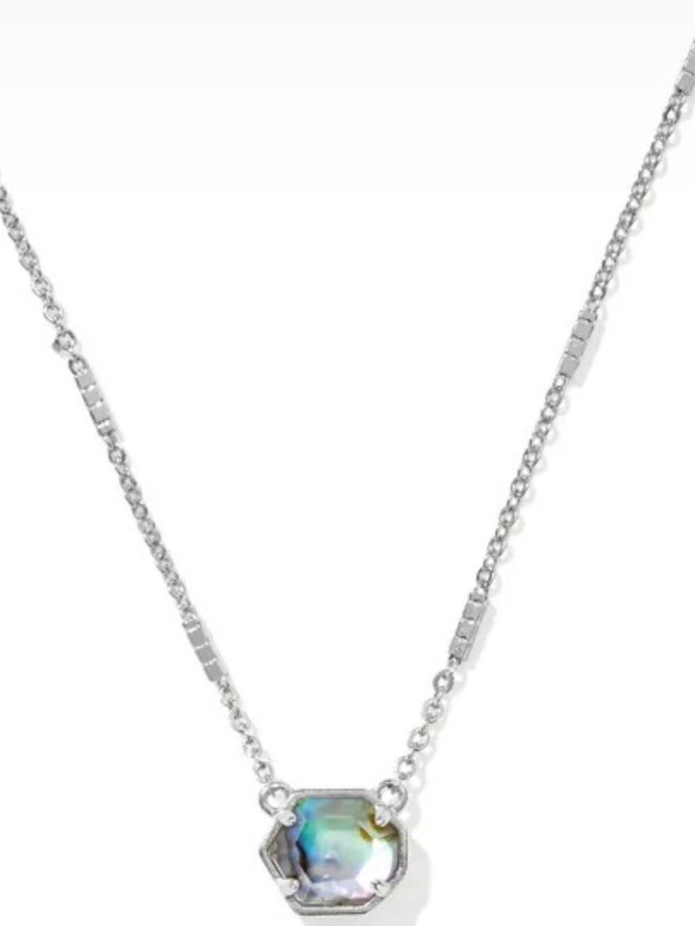 Kendra Scott Mabel Necklace Silver and Abalone Shell - NEW!!!